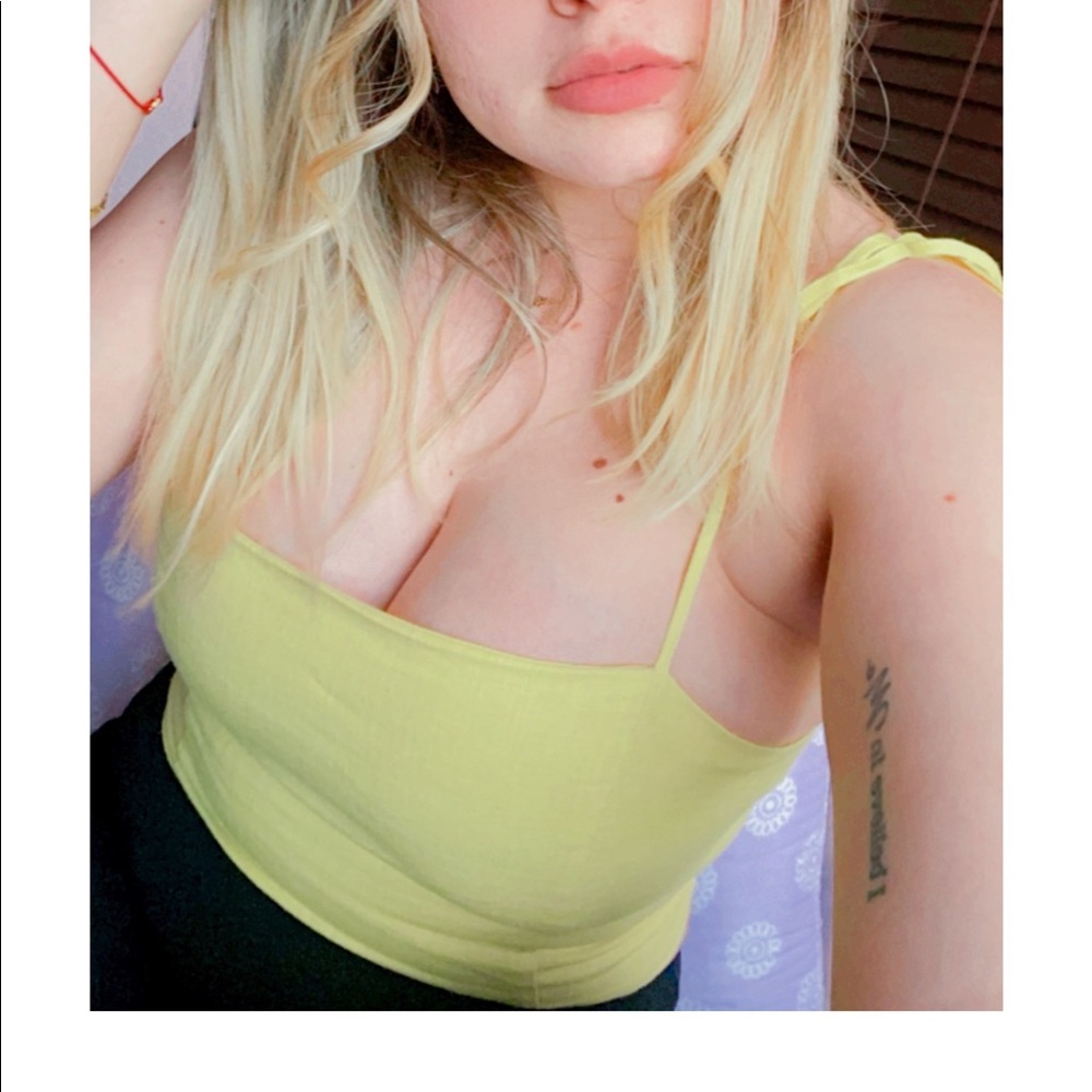 Yellow crop top